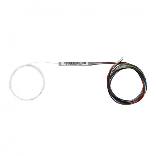 Сплиттер PLC, 1х8, 0.9mm, 1м, 1260-1650, неоконцованный