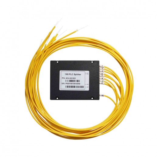 Сплиттер PLC, 1х8, 3.0mm, 1м, 1260-1650, неоконцованный