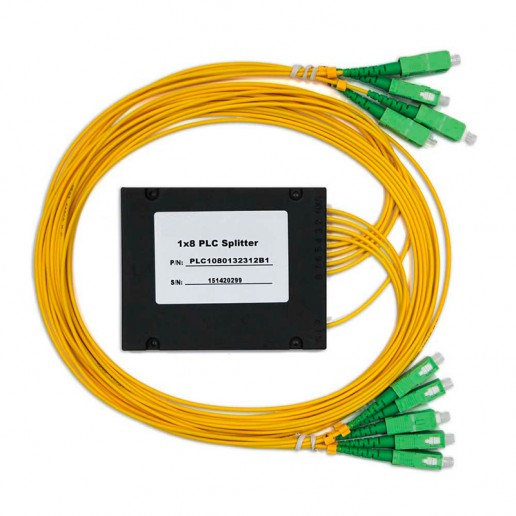 Сплиттер PLC, 1х8, 3.0mm, 1м, 1260-1650 оконцованный SC/APC