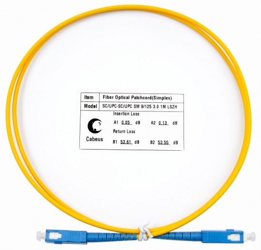 Cabeus FOP(s)-9-SC-SC-1m Шнур оптический simplex SC-SC 9/125 sm 1м LSZH