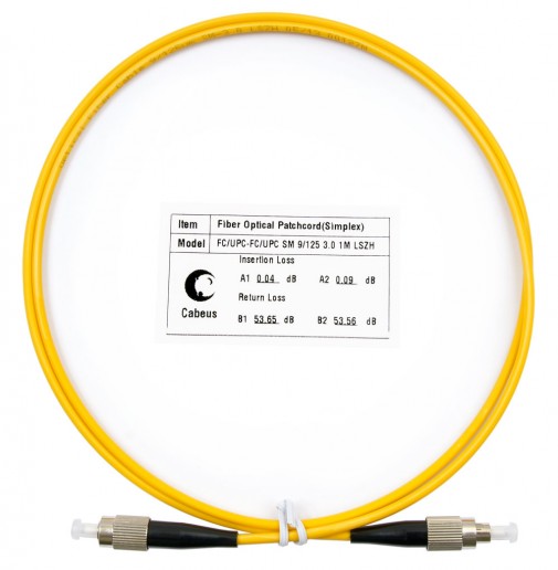 Cabeus FOP(s)-9-FC-FC-1,5m Шнур оптический simplex FC-FC 9/125 sm 1,5м LSZH