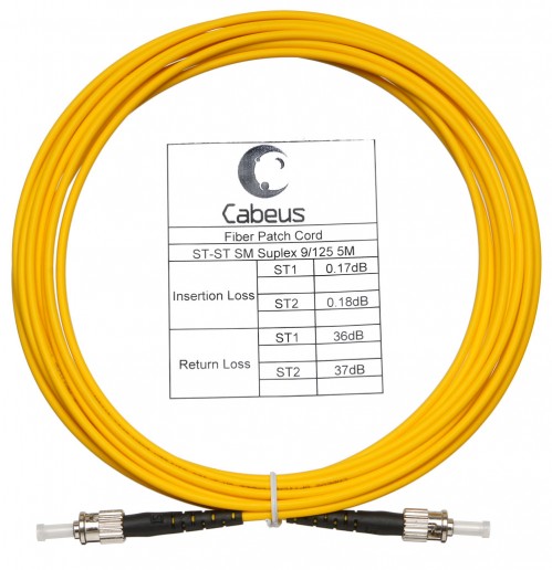 Cabeus FOP(s)-9-ST-ST-7m Шнур оптический simplex ST-ST 9/125 sm 7м LSZH
