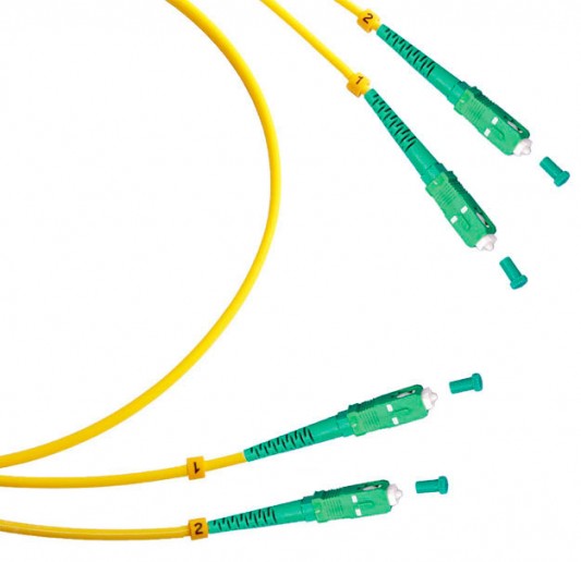 Cabeus FOP(d)-9-SC/APC-SC/APC-1m Шнур оптический duplex SC/APC-SC/APC 9/125 sm 1м LSZH