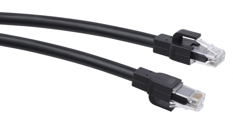 Cabeus PC-ARM-UTP-RJ45-Cat.6a-10m-PE Патч-корд U/UTP, категория 6a, 2xRJ45/8p8c, неэкранированный, армированный гофрированной стальной лентой, черный, РЕ, внешний, 10м