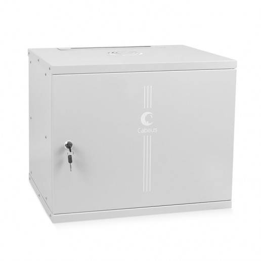 Cabeus WSC-05D-4U55/45m Шкаф телекоммуникационный настенный 19" 4U, серия LIGHT разборный, дверь металл, цвет серый