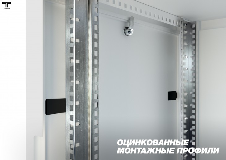 ТЕЛКОМ TLN-12.6.10-ПП.7035Ш Шкаф напольный 12U 600x1000x623мм (ШхГхВ) телекоммуникационный 19", передняя дверь перфорированная - задняя дверь перфорированная, цвет серый (RAL7035Ш) (4 места)