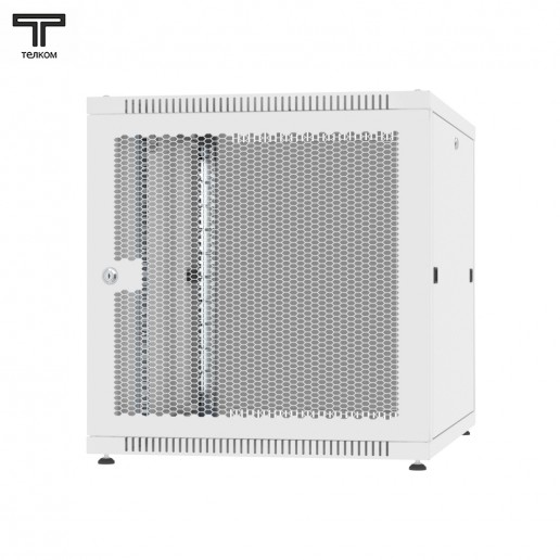 ТЕЛКОМ TLN-12.6.6-ПМ.7035Ш Шкаф напольный 12U 600x600x623мм (ШхГхВ) телекоммуникационный 19", передняя дверь перфорированная - задняя дверь металлическая, цвет серый (RAL7035Ш) (4 места)