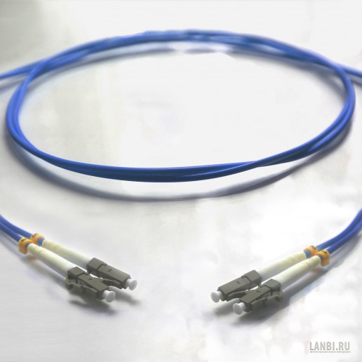 ТЕЛКОМ ШОС-2х3,0-2LC/PC-2LC/PC-MM50-OM4-120м-LSZH-BL Шнур оптический duplex LC-LC 50/125 OM4 (40Gb) многомодовый MM (3.0мм) LSZH, цвет синий, длина 120м