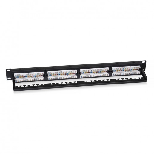 Cabeus PL2-24-Cat.5e-Dual IDC Патч-панель 19" (1U), 24 порта RJ-45, категория 5e, Dual IDC, с задним кабельным организатором, new