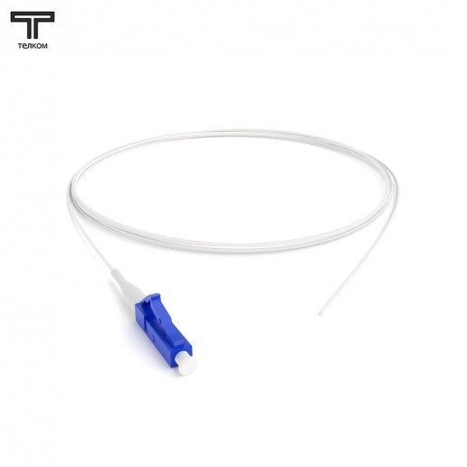 ТЕЛКОМ ШОС-G.657-0.9-PT-LC/U-SM-1.5м-LSZH-WH Пигтейл оптический pt LC/UPC 9/125 (G.657) одномодовый SM (0.9мм) LSZH, цвет белый, 1,5м
