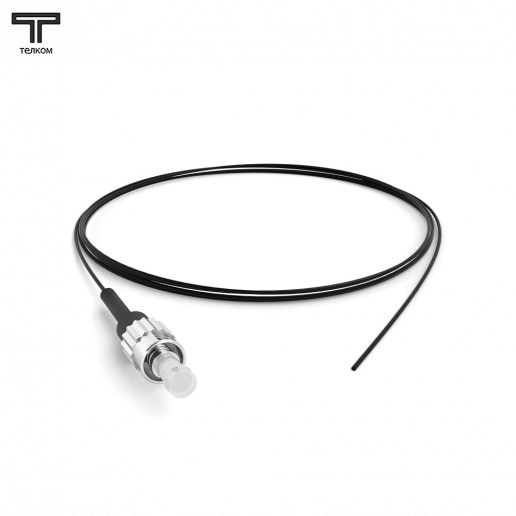 ТЕЛКОМ ШОС-0.9-PT-ST/U-MM504-1.5м-LSZH-BK Пигтейл оптический pt ST/UPC 50/125 OM4 многомодовый MM (0.9мм) LSZH, цвет чёрный, 1,5м