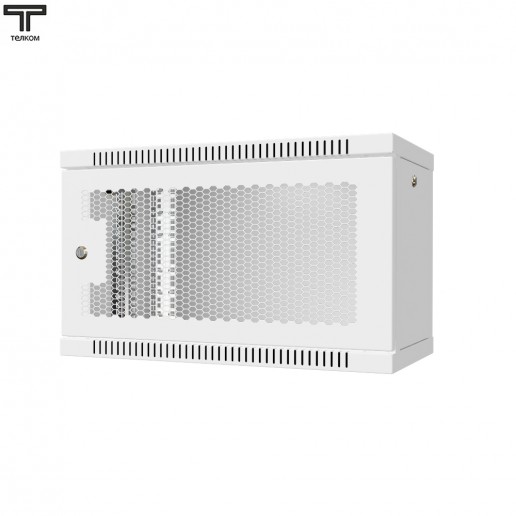 ТЕЛКОМ TL-6.6.3-П.7035Ш Шкаф настенный 6U 600x350x356мм (ШхГхВ) телекоммуникационный 19", дверь перфорированная, цвет серый (RAL7035Ш) (4 места)