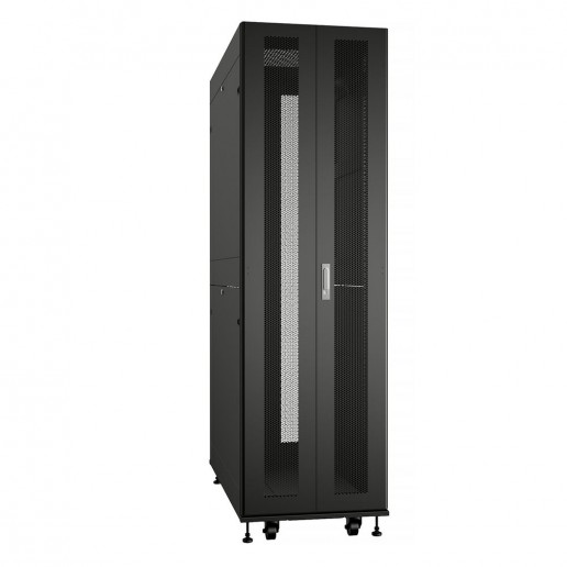 Cabeus ND-SC-42U60/120-BK Шкаф серверный телекоммуникационный 19" напольный для распределительного и серверного оборудования 42U 600x1200mm передняя и задняя двойные перфорированные двери, ручки с замком, цвет черный (RAL 9004)