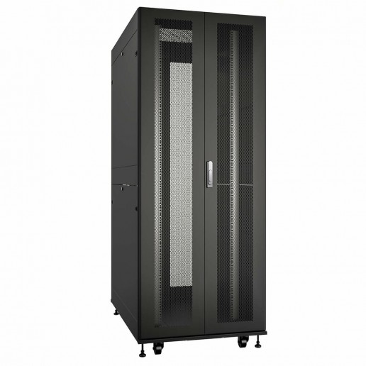 Cabeus ND-SC-47U80/120-BK Шкаф серверный телекоммуникационный 19" напольный для распределительного и серверного оборудования 47U 800x1200mm передняя и задняя двойные перфорированные двери, ручки с замком, цвет черный (RAL 9004)