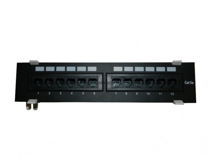 Патч-панель настенная MINI, UTP, 12 портов RJ45, cat.5е, 1U, Dual Type