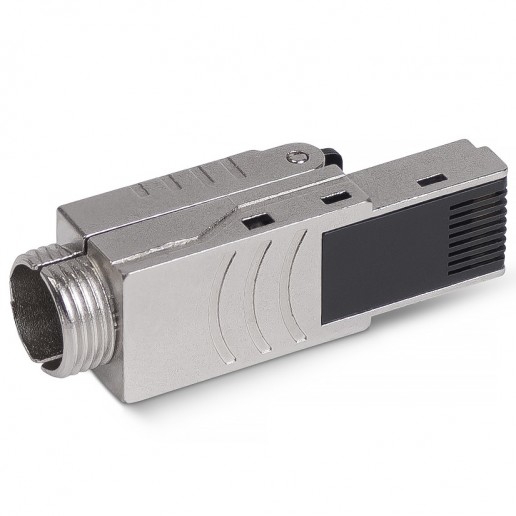 Cabeus 8P8C-SH-C7-TWP-F Коннектор с фиксатором кабеля и колпачком RJ-45(8P8C) под витую пару, категория 7, экранированный, для одножильного кабеля, со вставкой