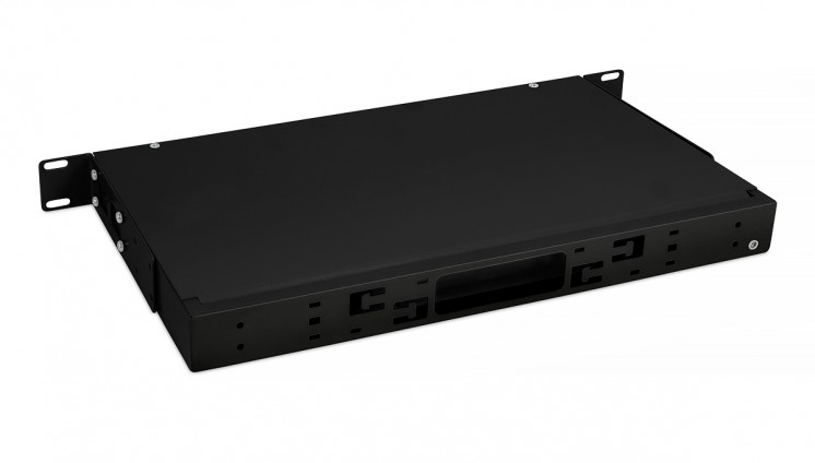 Cabeus FO-CS-19-3FP-BK Кросс бокс оптический 19" 1U на 3 адаптерные панели, цвет черный