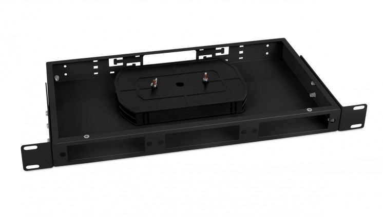Cabeus FO-CS-19-3FP-BK Кросс бокс оптический 19" 1U на 3 адаптерные панели, цвет черный