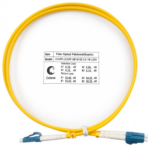 Cabeus FOP(d)-9-LC-LC-0,5m Шнур оптический duplex LC-LC 9/125 sm 0.5м LSZH