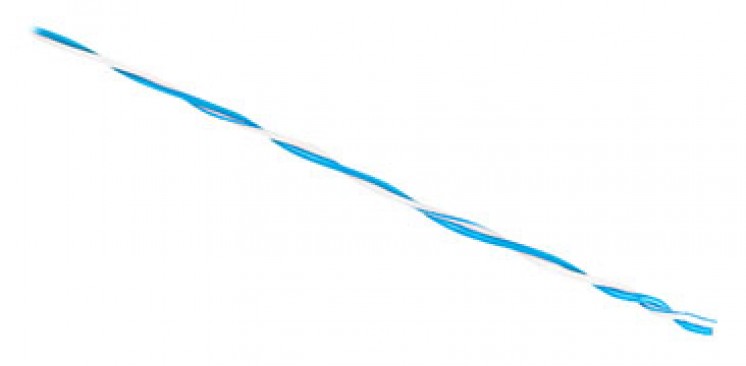 Cabeus UTP-1P-Cat.5e-SOLID-CROSS-100-BL (Jumper Wire) Кроссировочная витая пара, неэкранированная U/UTP, категория 5e, 1 пара (24 AWG), одножильный (solid), без общей внешней оболочки, синяя, 100м