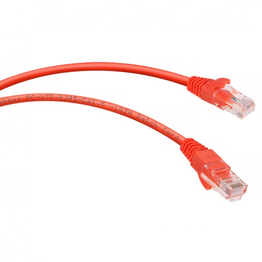 Cabeus PC-UTP-RJ45-Cat.6-0.3m-RD-LSZH Патч-корд U/UTP, категория 6, 2xRJ45/8p8c, неэкранированный, красный, LSZH, 0.3м