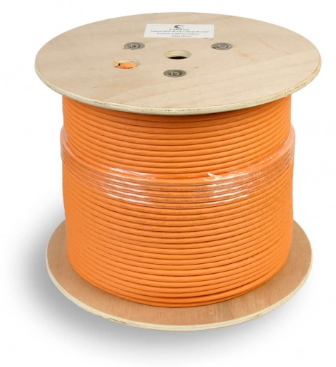 Cabeus UTP-4P-Cat.6a-SOLID-LSZH-OR Кабель витая пара UTP (U/UTP), категория 6A, 4 пары (23 AWG), одножильный, LSZH нг(А)-HF, оранжевый (305 м)