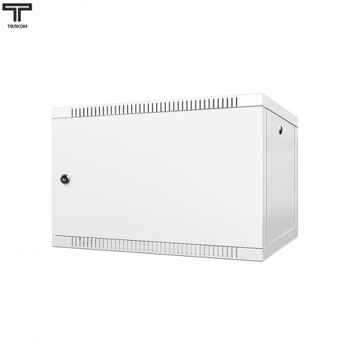 ТЕЛКОМ TL-6.6.3-M.7035Ш Шкаф настенный 6U 600x350x356мм (ШхГхВ) телекоммуникационный 19", дверь металлическая, цвет серый (RAL7035Ш) (4 места)