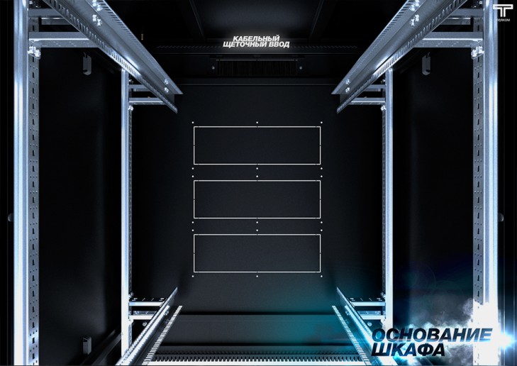 ТЕЛКОМ ТСМ-42.8.10-СМ.9005М Шкаф напольный 42U 800x1000х1987мм (ШхГхВ) телекоммуникационный 19", передняя дверь стеклянная - задняя дверь металлическая, цвет черный (RAL9005М) (5 мест)