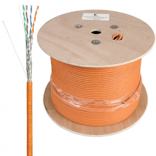 Cabeus SFTP-4P-Cat.6a-SOLID-IN-LSZH Кабель витая пара, категория 6a (10GBE) S/FTP, 4 пары (23 AWG), одножильный (solid), каждая пара в экране, общий экран - сетка, LSZH, нг(А)-HF, (305 м)