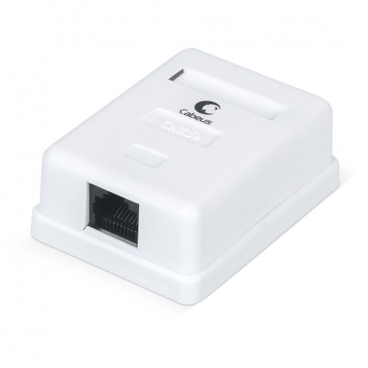 Cabeus WS-8P8C-Cat.5e-1 Розетка компьютерная RJ-45, категория 5e, одинарная, внешняя, Dual IDC