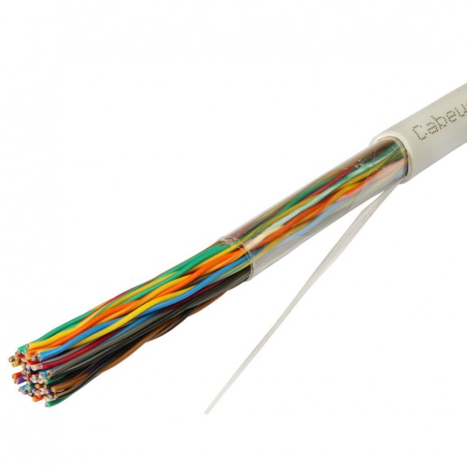 Cabeus UTP-25P-Cat.3-IN Кабель витая пара UTP (U/UTP), категория 3, 25 пар (24 AWG), одножильный (solid), PVC нг(А)-LS
