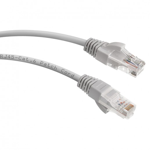 Cabeus PC-UTP-RJ45-Cat.6-1m Патч-корд U/UTP, категория 6, 2xRJ45/8p8c, неэкранированный, серый, PVC, 1м