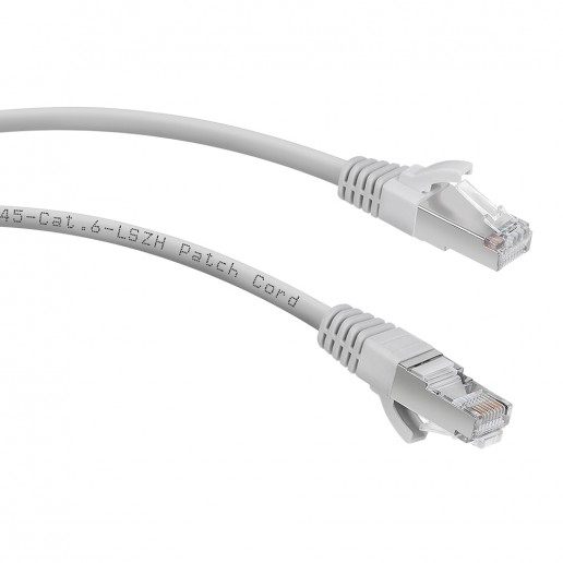 Cabeus PC-FTP-RJ45-Cat.6-3m-LSZH Патч-корд F/UTP, категория 6, 2xRJ45/8p8c, экранированный, серый, LSZH, 3м