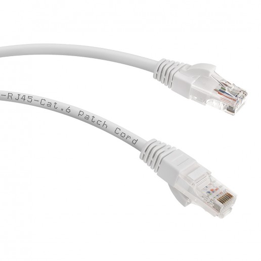 Cabeus PC-UTP-RJ45-Cat.6-0.5m-WH Патч-корд U/UTP, категория 6, 2xRJ45/8p8c, неэкранированный, белый, PVC, 0.5м