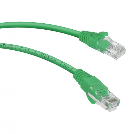 Cabeus PC-UTP-RJ45-Cat.6-0.5m-GN Патч-корд U/UTP, категория 6, 2xRJ45/8p8c, неэкранированный, зеленый, PVC, 0.5м