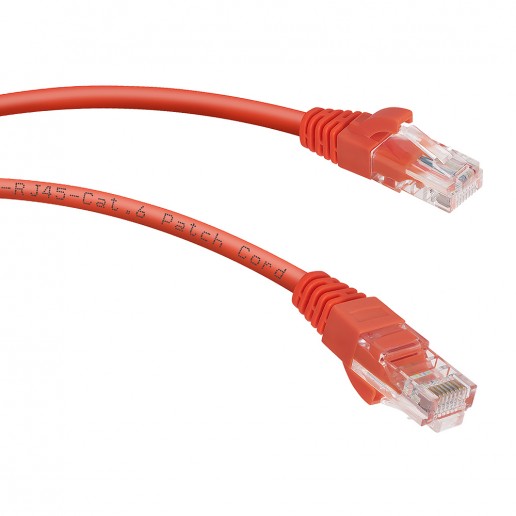 Cabeus PC-UTP-RJ45-Cat.6-0.3m-RD Патч-корд U/UTP, категория 6, 2xRJ45/8p8c, неэкранированный, красный, PVC, 0.3м