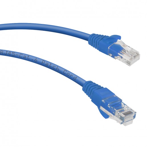 Cabeus PC-UTP-RJ45-Cat.6-3m-BL Патч-корд U/UTP, категория 6, 2xRJ45/8p8c, неэкранированный, синий, PVC, 3м