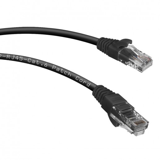 Cabeus PC-UTP-RJ45-Cat.6-2m-BK Патч-корд U/UTP, категория 6, 2xRJ45/8p8c, неэкранированный, черный, PVC, 2м