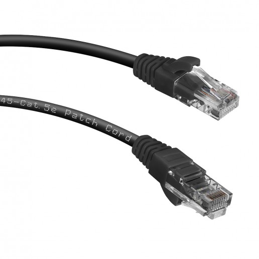 Cabeus PC-UTP-RJ45-Cat.5e-0.3m-BK Патч-корд U/UTP, категория 5е, 2xRJ45/8p8c, неэкранированный, черный, PVC, 0.3м