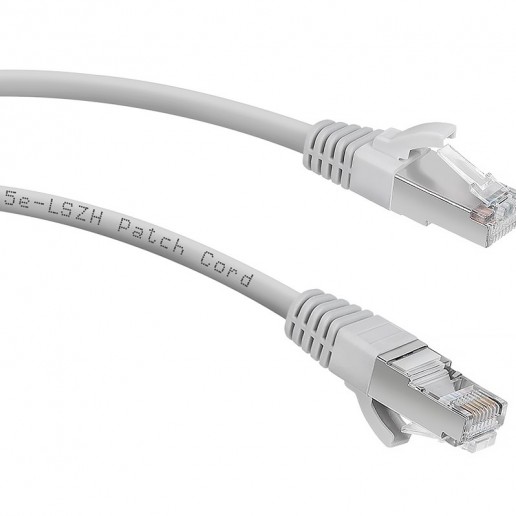 Cabeus PC-FTP-RJ45-Cat.5e-1.5m-LSZH Патч-корд F/UTP, категория 5е, 2xRJ45/8p8c, экранированный, серый, LSZH, 1.5м