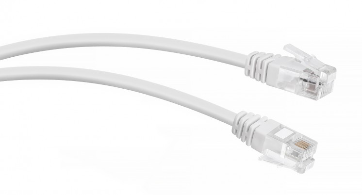 Cabeus PC-TEL-RJ12-2m Патч-корд телефонный 2х6р4с, белый, PVC, 2 м