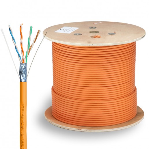 Cabeus FTP-4P-Cat.6-SOLID-LSZH Кабель витая пара экранированная FTP (F/UTP), категория 6, 4 пары (23 AWG), одножильный, LSZH, нг(А)-HF, (305 м)