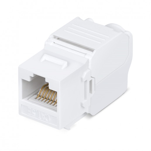 Cabeus KJ-RJ45-Cat.5e-180-Toolless Вставка Keystone Jack RJ-45(8P8C), 180 градусов, категория 5e, без инструмента Toolless, белая
