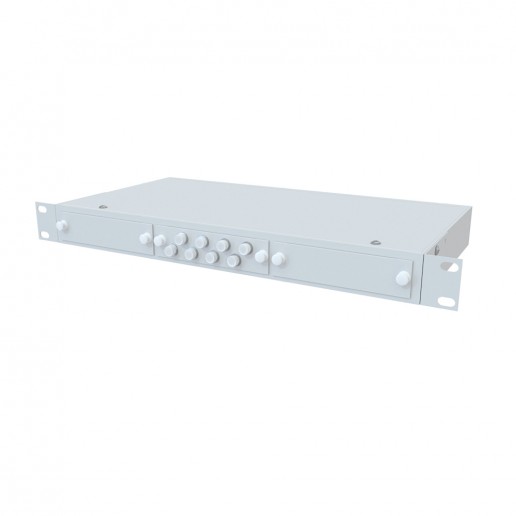 ТЕЛКОМ КСп-19-1U-8-FC/UPC-9/125 Кросс оптический 19" стоечный 1U на 8 портов FC/UPC 9/125мкм предсобранный (пигтейл FC 9/125-8шт, розетка FC-8шт, сплайс кассета, КДЗС-8шт)