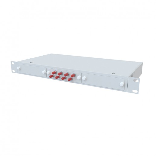 ТЕЛКОМ КСп-19-1U-8-ST/UPC-OM3-50/125 Кросс оптический 19" стоечный 1U на 8 портов ST 50/125мкм (OM3) предсобранный (пигтейл ST 50/125 (OM3)-8шт, розетка ST-8шт, сплайс кассета, КДЗС-8шт)