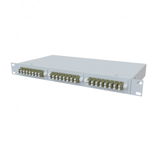 ТЕЛКОМ КСп-19-1U-24-DLC/UPC-OM4-50/125 Кросс оптический 19" стоечный 1U на 24 порта DLC 50/125мкм (OM4) предсобранный (пигтейл LC 50/125 (OM4)-48шт, розетка DLC-24шт, сплайс кассета, КДЗС-48шт)