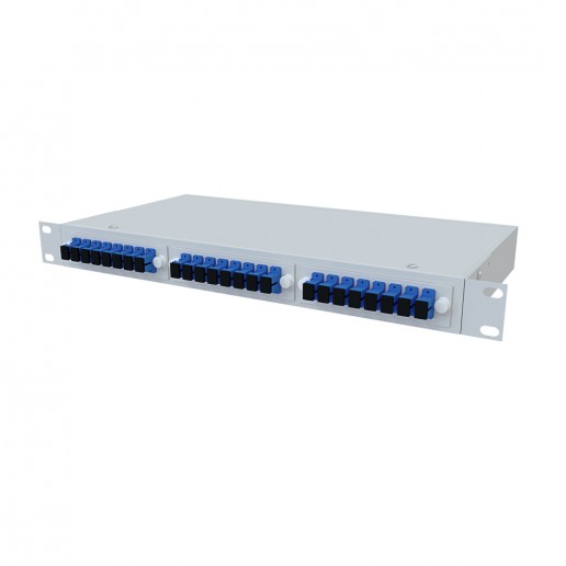 ТЕЛКОМ КСп-19-1U-24-SC/UPC-9/125 Кросс оптический 19" стоечный 1U на 24 порта SC/UPC 9/125мкм предсобранный (пигтейл SC 9/125-24шт, розетка SC-24шт, сплайс кассета, сплайс кассета, КДЗС-24шт)