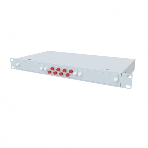 ТЕЛКОМ КСп-19-1U-8-FC/UPC-62.5/125 Кросс оптический 19" стоечный 1U на 8 портов FC 62,5/125мкм предсобранный (пигтейл FC 62.5/125-8шт, розетка FC-8шт, сплайс кассета, КДЗС-8шт)
