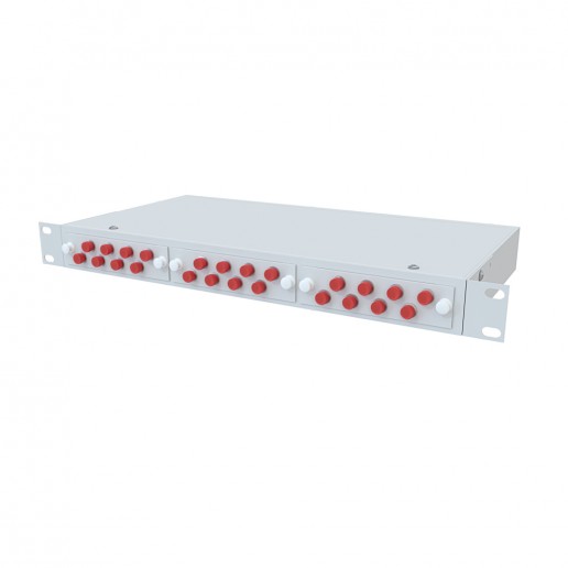 ТЕЛКОМ КСп-19-1U-24-FC/UPC-OM4-50/125 Кросс оптический 19" стоечный 1U на 24 портов FC 50/125мкм (OM4) предсобранный (пигтейл FC 50/125 (OM4)-24шт, розетка FC-24шт, сплайс кассета, КДЗС-24шт)