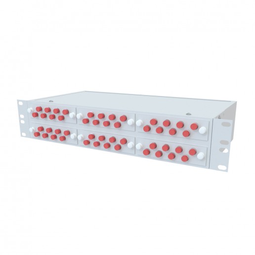ТЕЛКОМ КСп-19-2U-48-FC/UPC-OM3-50/125 Кросс оптический 19" стоечный 2U на 48 портов FC 50/125мкм (OM3) предсобранный (пигтейл FC 50/125 (OM3)-48шт, розетка FC-48шт, сплайс кассета, КДЗС-48шт)